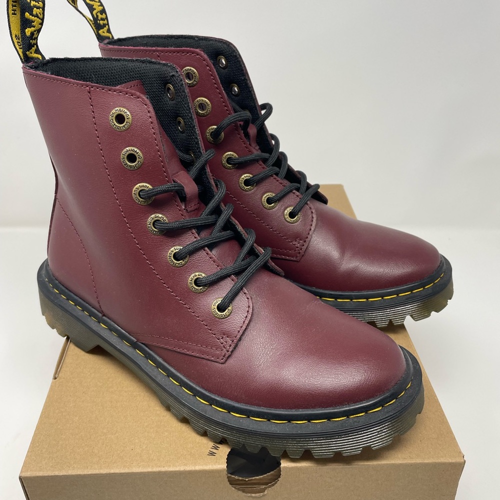 Dr. Martens Burgundy Combat Boots